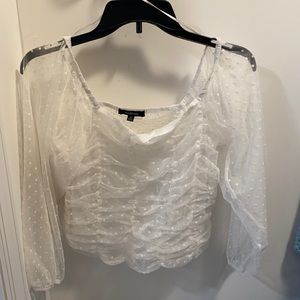 White Off the Shoulder Blouse